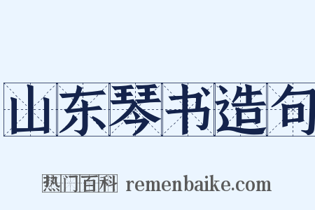 山东琴书造句是什么意思的图片